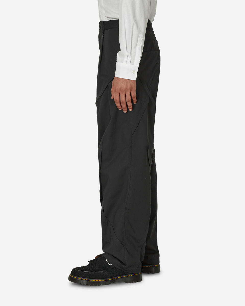 Pleated Trousers Black