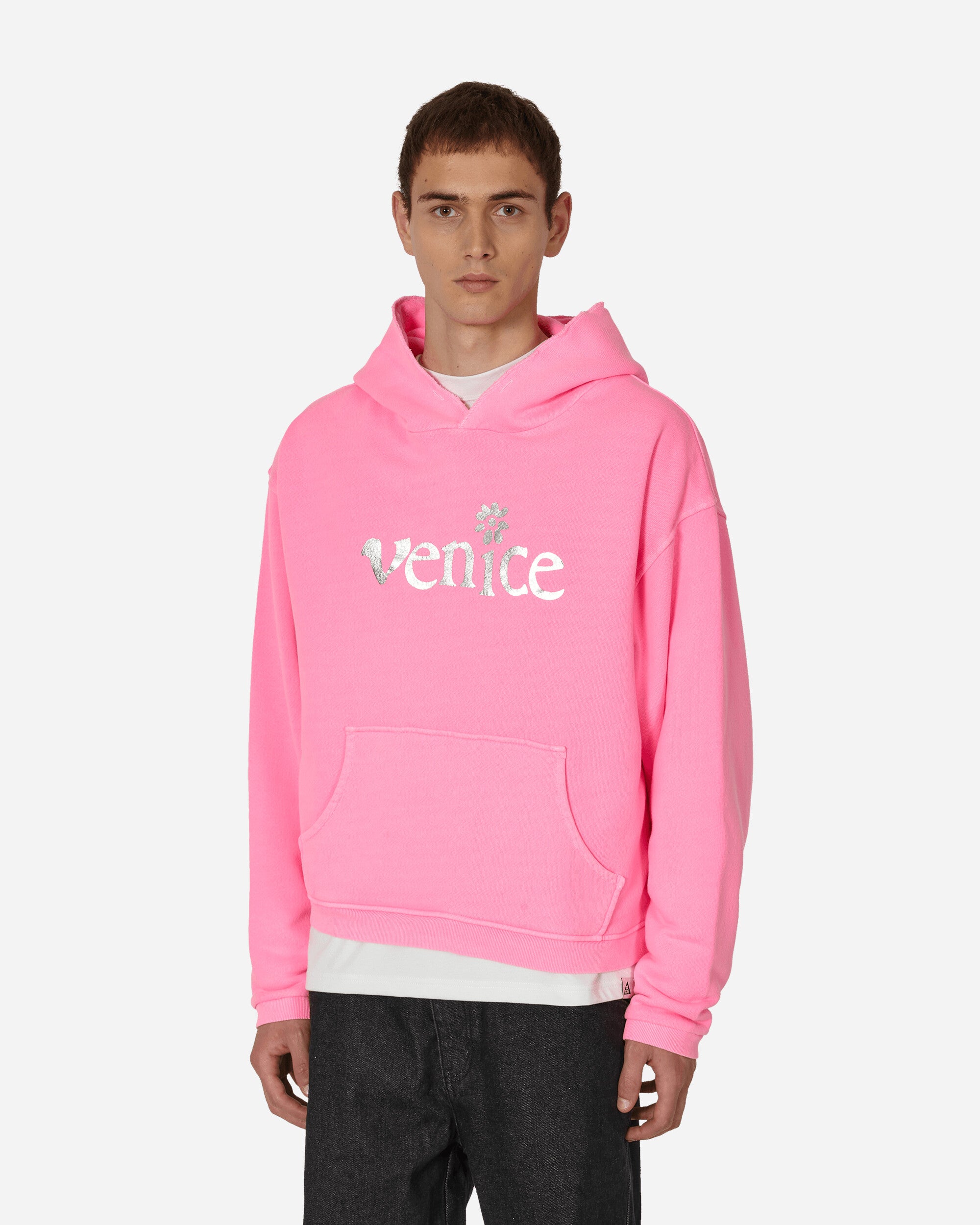 Silver Printed Venice Hooded Sweatshirt Pink – Slam Jam