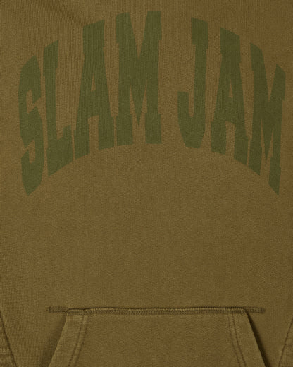 Slam Jam Panel Hoodie Green Brown Sweatshirts Hoodies SBM0015FA07 GRNBW01