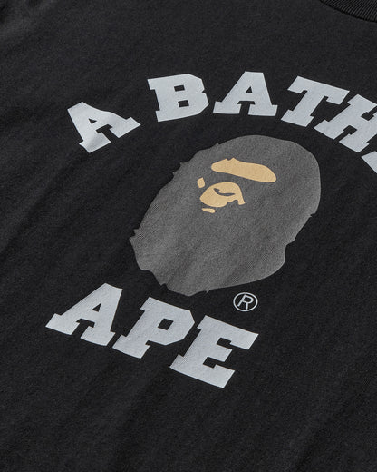 A Bathing Ape College Tee M Black T-Shirts Shortsleeve 1K80110001 BLACK