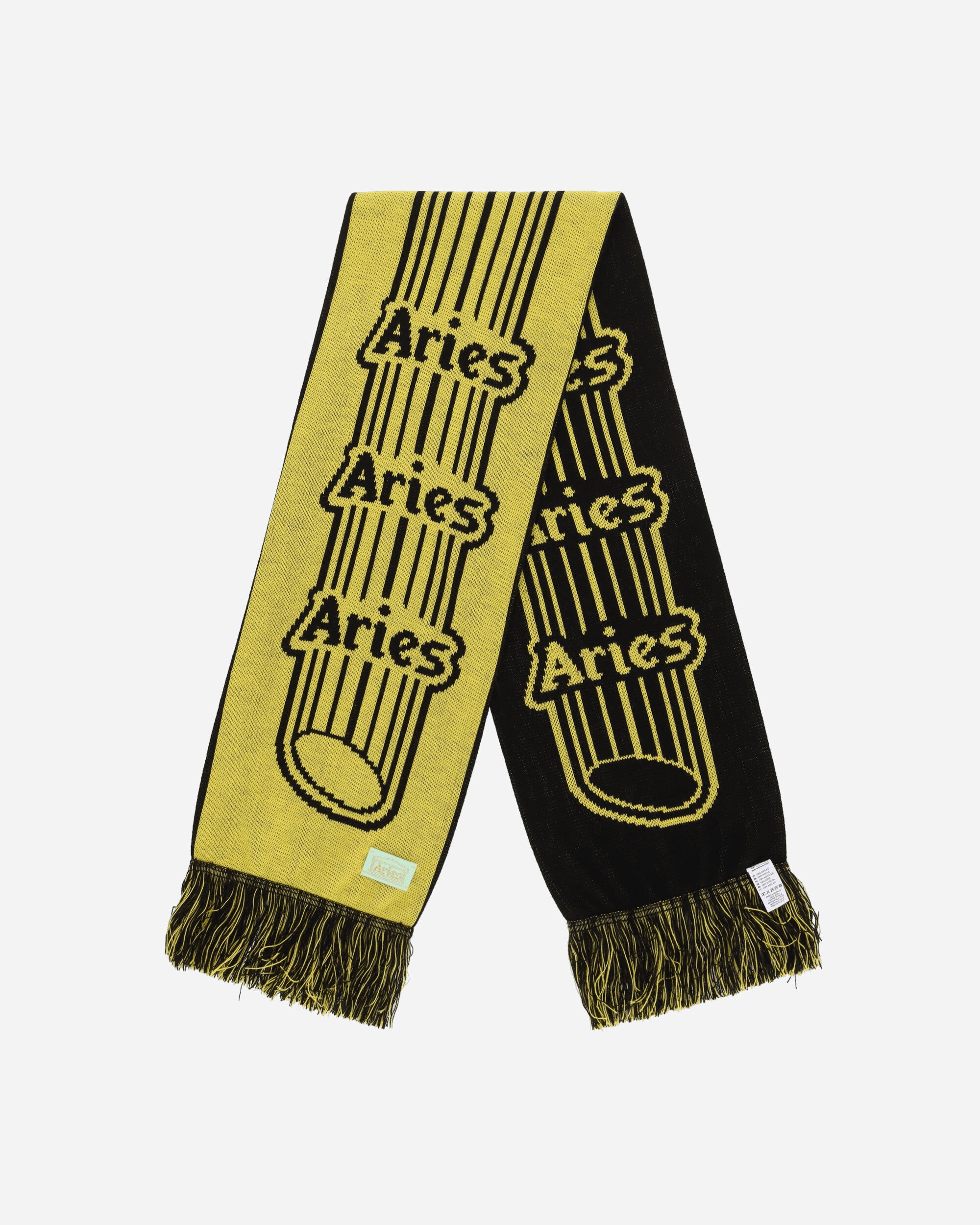 Aries Column Scarf Black & Yellow Gloves and Scarves Scarves and Warmneck SUAR90007 BLKYLW
