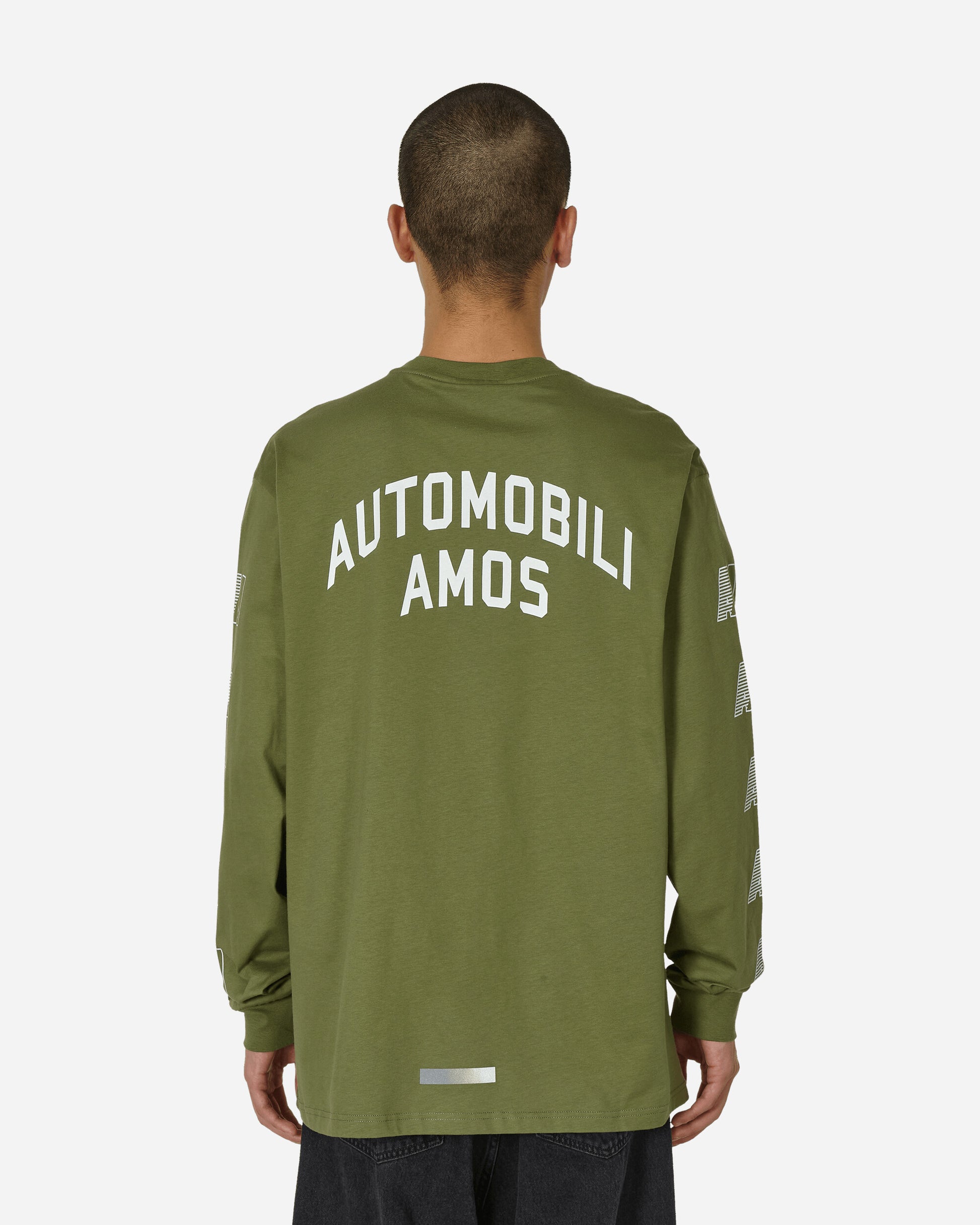 Automobili Amos Amos Long Sleeve Army T-Shirts Longsleeve C1AALS03 ARMY