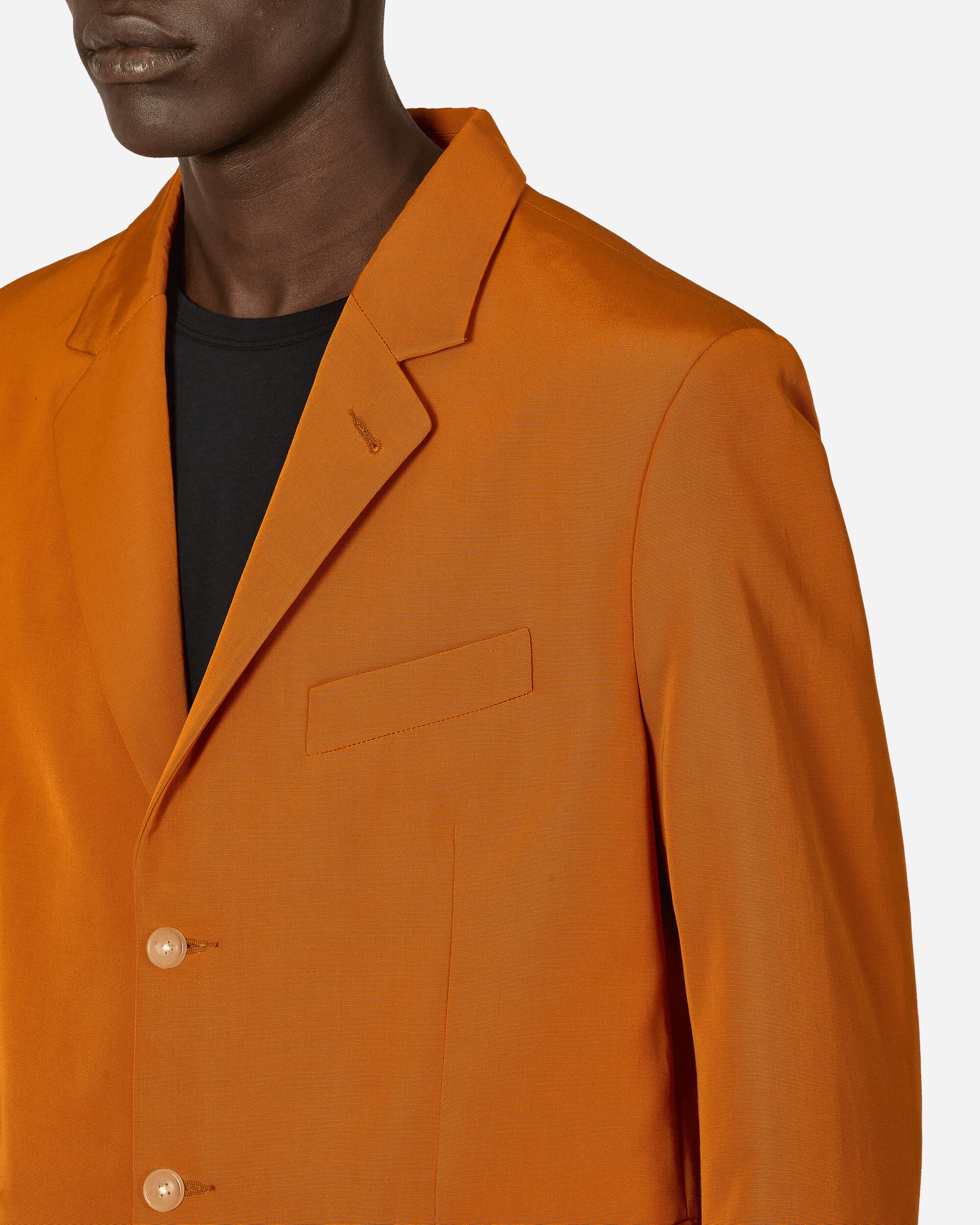 Bode Ginger Faille Single Breasted Suit Jacket Orange Coats and Jackets Blazers MRS24SJ001 1