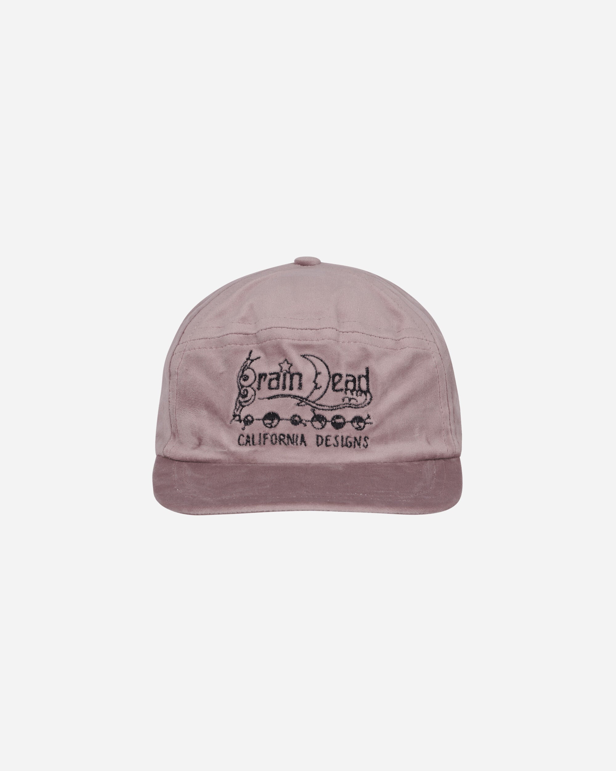 Brain Dead Velveteen Curved Front 6 Panel Hat Pink Hats Caps H01003789 PNK