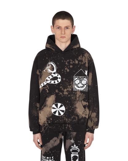 Brain Dead BD x SJ Acid Splatter Hooded Sweatshirt Black/Acid Sweatshirts Hoodies BDSJ001 BLKA