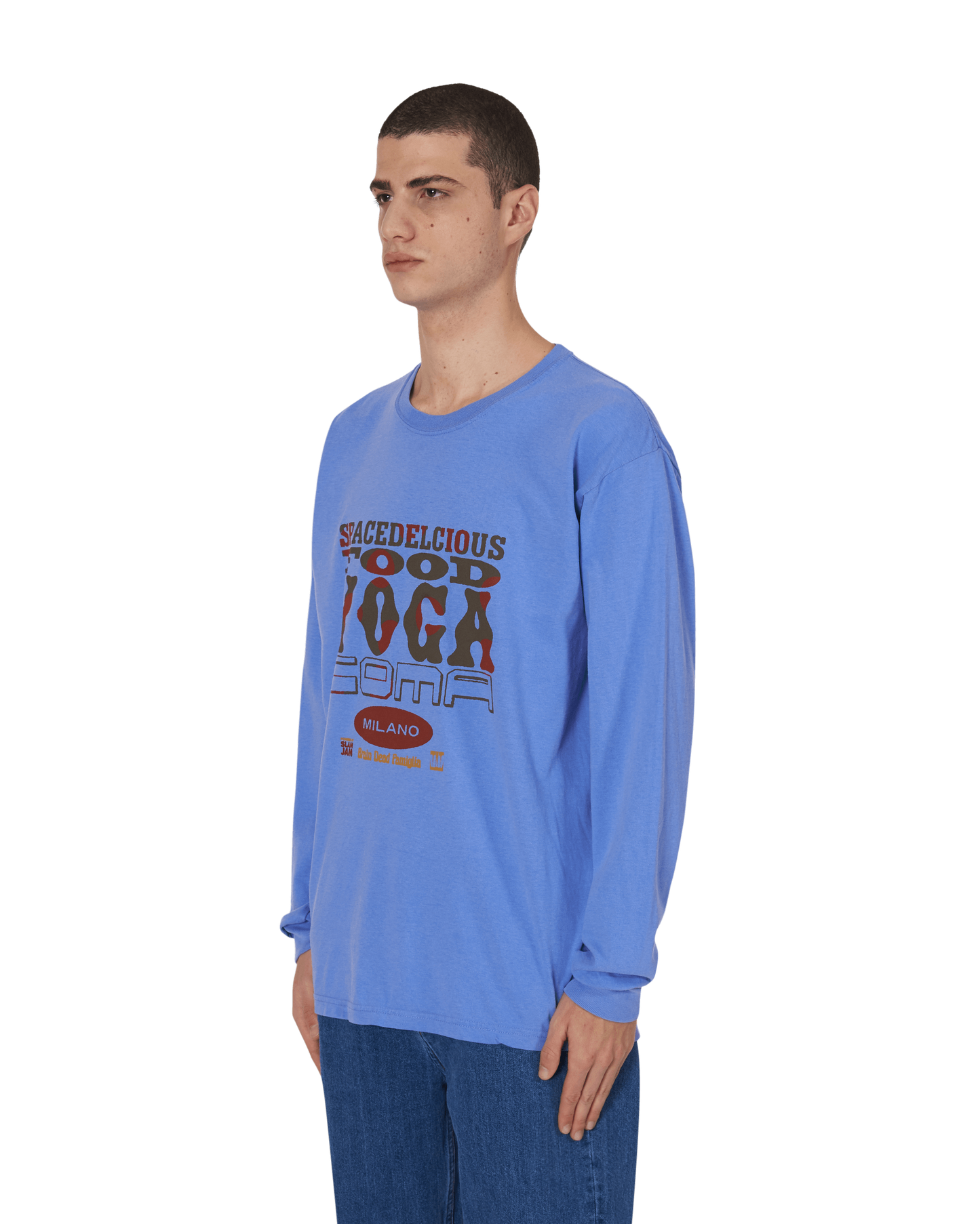 Brain Dead SLAM JAM SPACEDELICIOUS LIGHT BLUE T-Shirts Longsleeve BDF19T01001222BL09 BL09