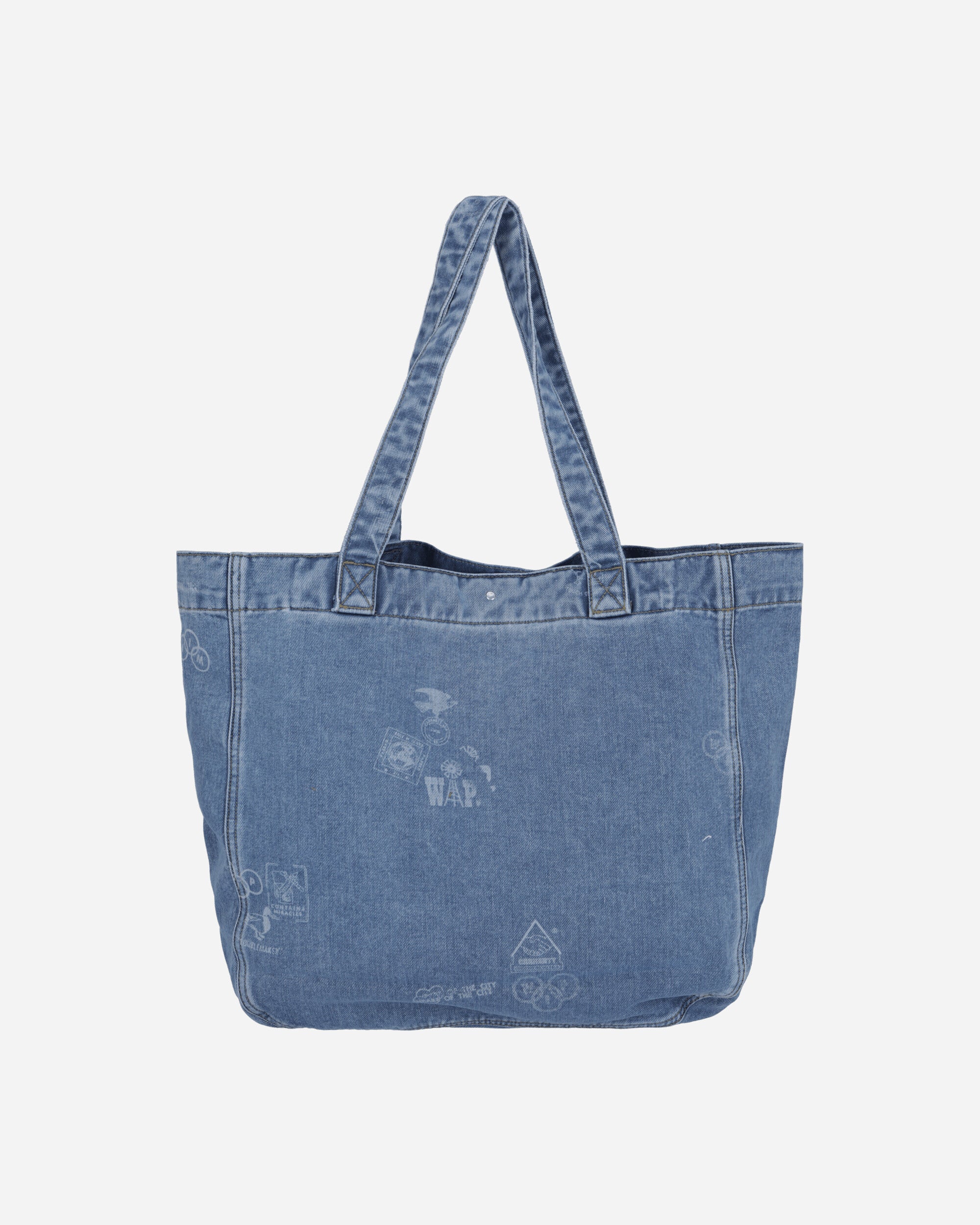 Carhartt WIP Stamp Tote Bag Blue Bleached Bags and Backpacks Tote Bags I033740 2LN35