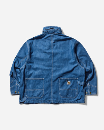 Carhartt WIP Invisible Denim Chore Coat Max Blue Coats and Jackets Jackets A242054 0106