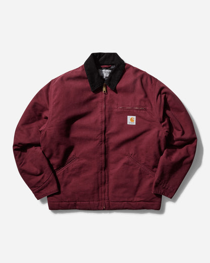 Carhartt WIP Og Detroit Jacket Malbec/Black Aged Canvas Coats and Jackets Jackets I027358 2CP3K