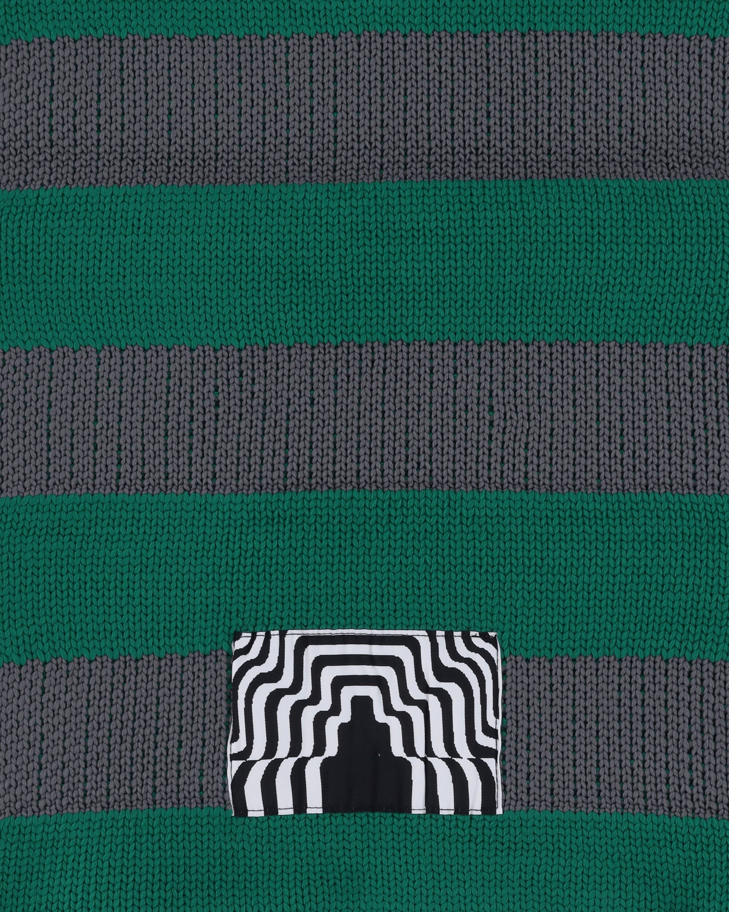 Cav Empt Poly Knit Stripe Scarf Green Gloves and Scarves Scarves and Warmneck CES24G02 001