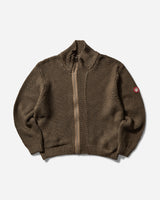 Cav Empt Cotton Zip Up Knit Khaki Knitwears Sweaters CES26KN02 1