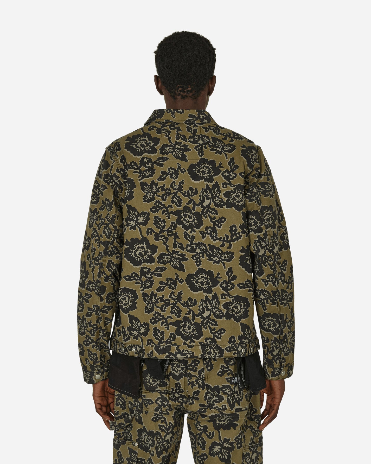 Dickies Floral Eisenhower Painters Jkt Nin Nin Floral Green Coats and Jackets Jackets DK0A4YVI H431