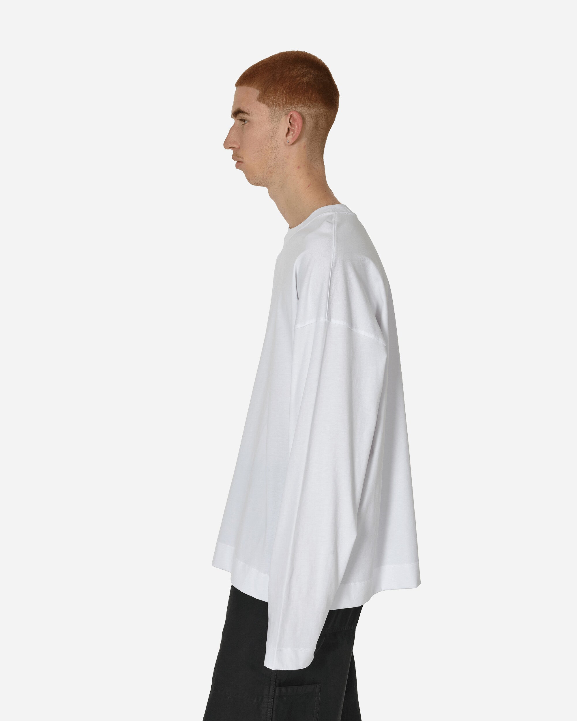 Dries Van Noten Hegland Jersey White T-Shirts Longsleeve 241-021119-8603 001