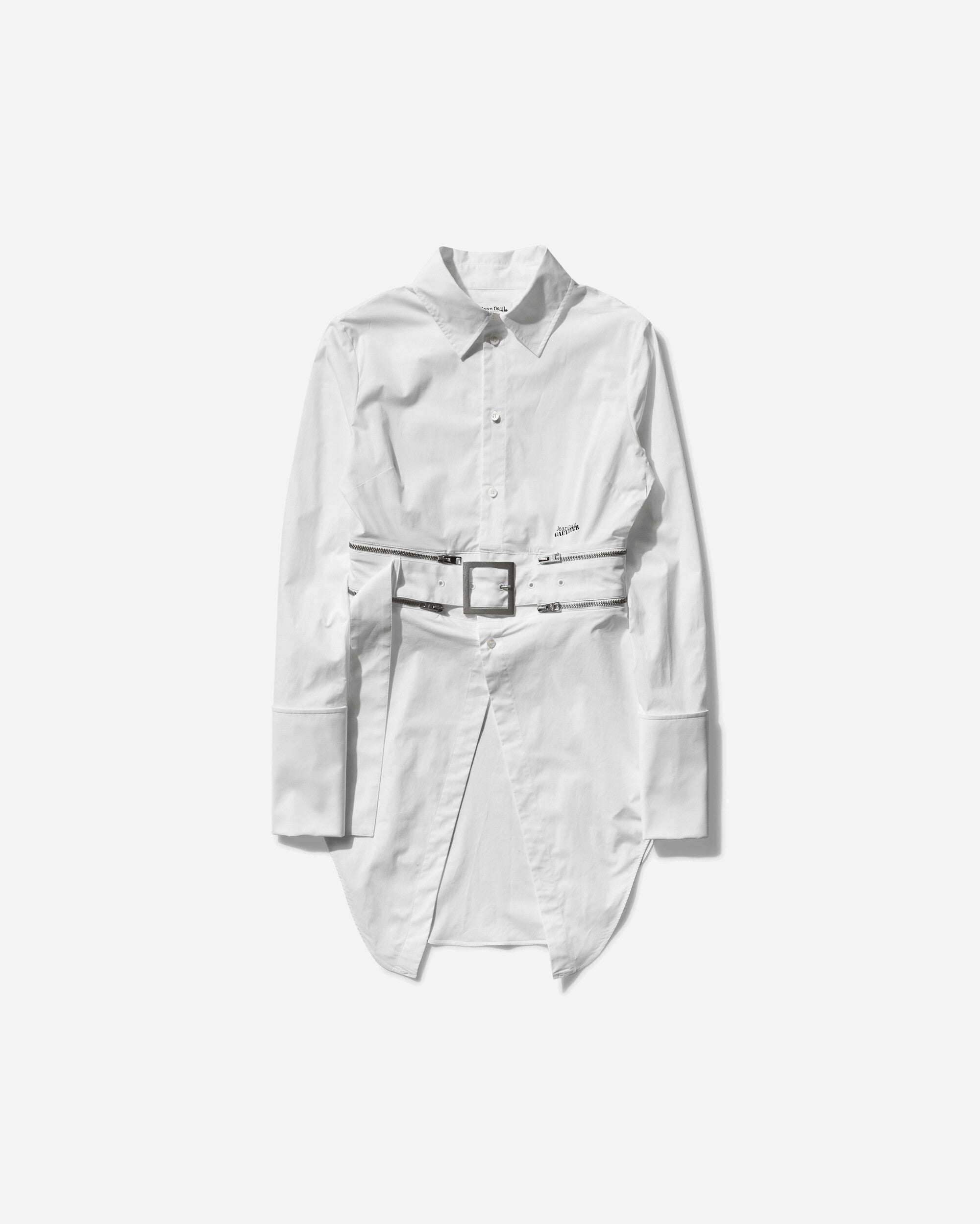 Jean Paul Gaultier Wmns Stretch Poplin Shirt White Shirts Longsleeve Shirt 25-33-F-CH087I-C071 01