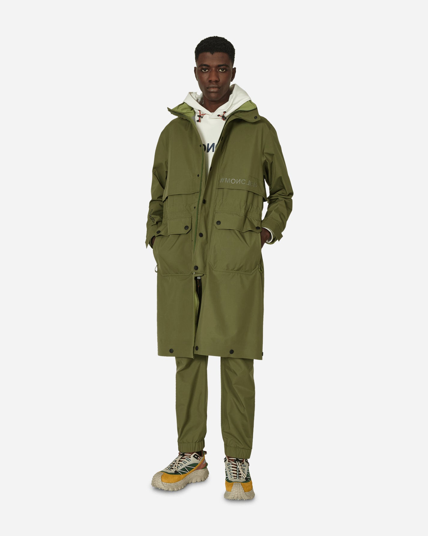 Moncler Grenoble Steig Long Parka Day-Namic Olive Coats and Jackets Coats 1C0000154AL5 820