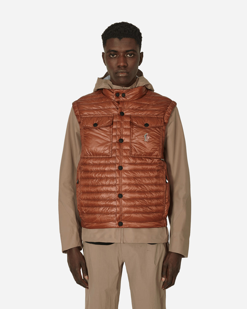 Moncler Grenoble Ollon Vest Day-Namic Brown Coats and Jackets Vests 1A00014539YL 271
