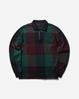 Noah Buffalo Plaid Long Sleeve Polo Navy/Burgundy/Green T-Shirts Polo KN188FW24 NBGY