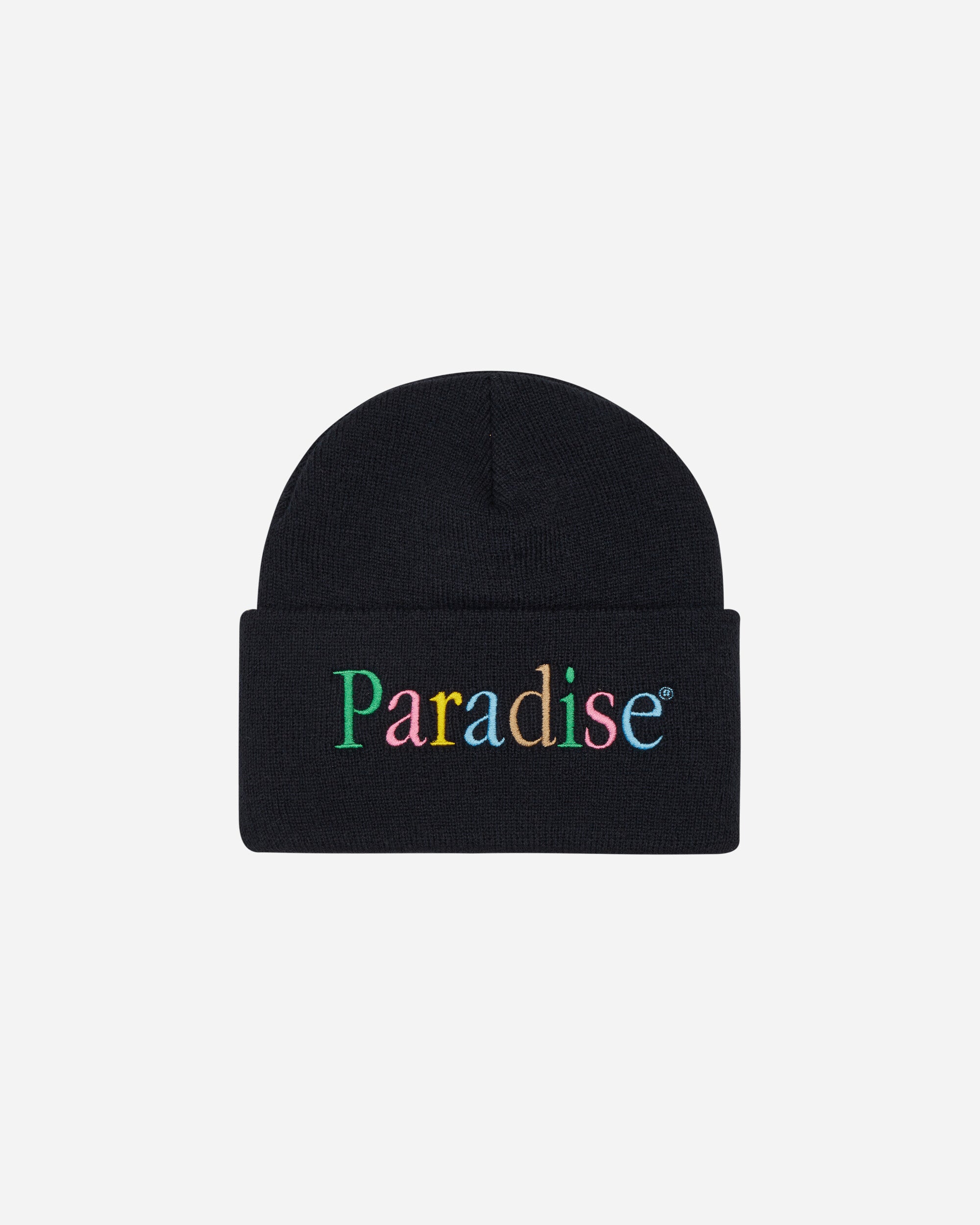 Paradis3 Colors Logo Cuff Beanie Black Hats Beanies PACOLORBEAN 001