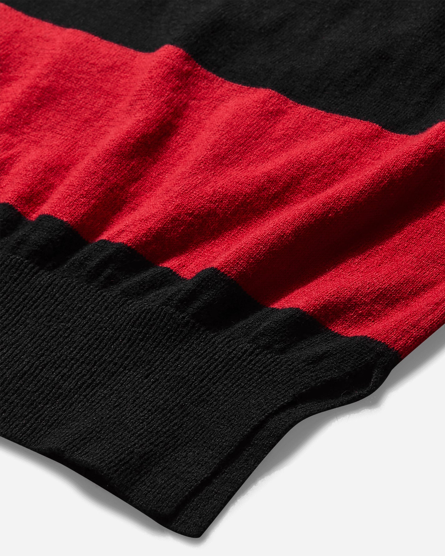 Peel & Lift Peel & Lift  X Slam Jam Damaged Stripe Jumper Black/Red Knitwears Sweaters PL23-K004 001