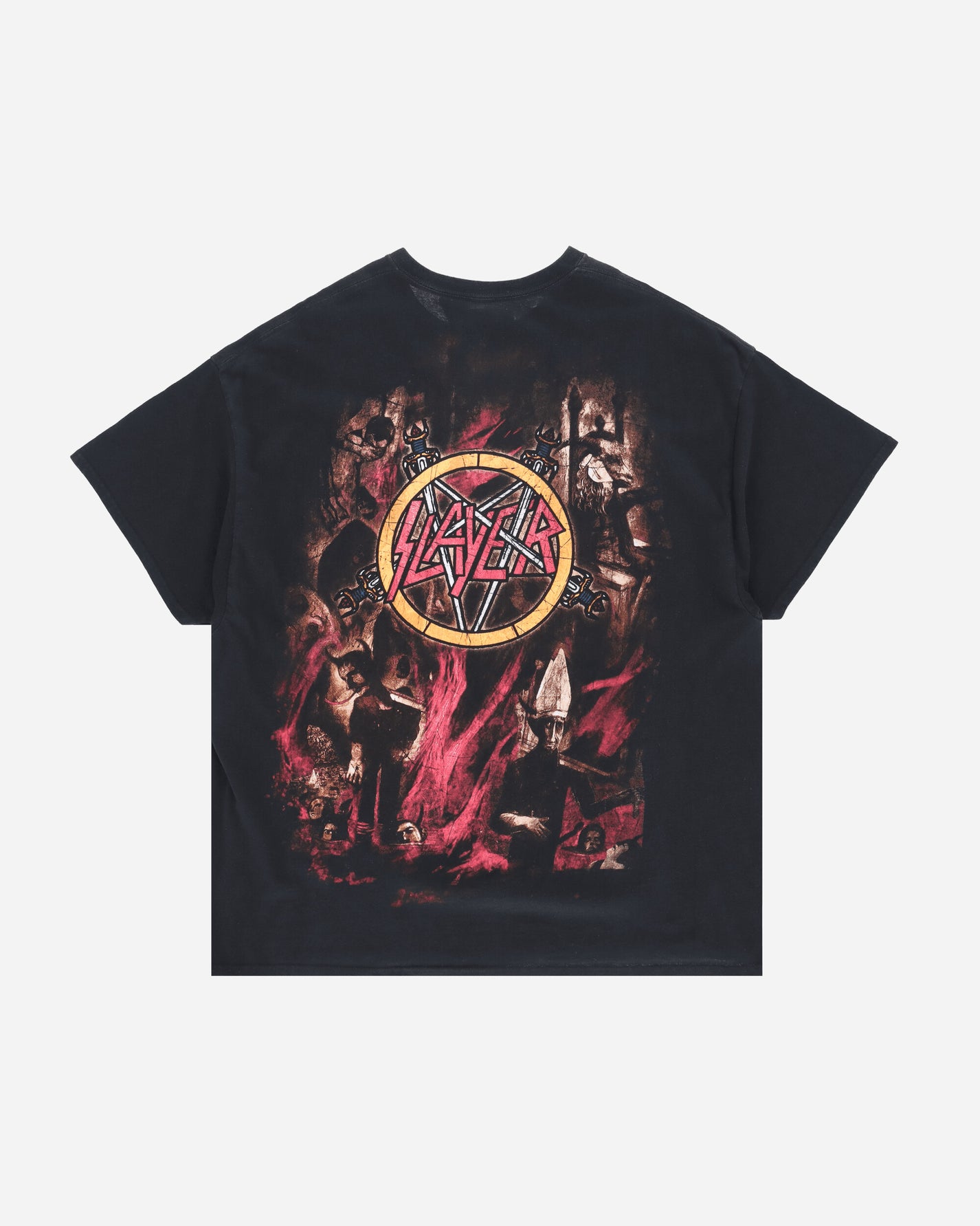 Pezze Vintage Slayer Reign In Blood T-Shirt With Front And Retro Print Black T-Shirts Shortsleeve 17241 1