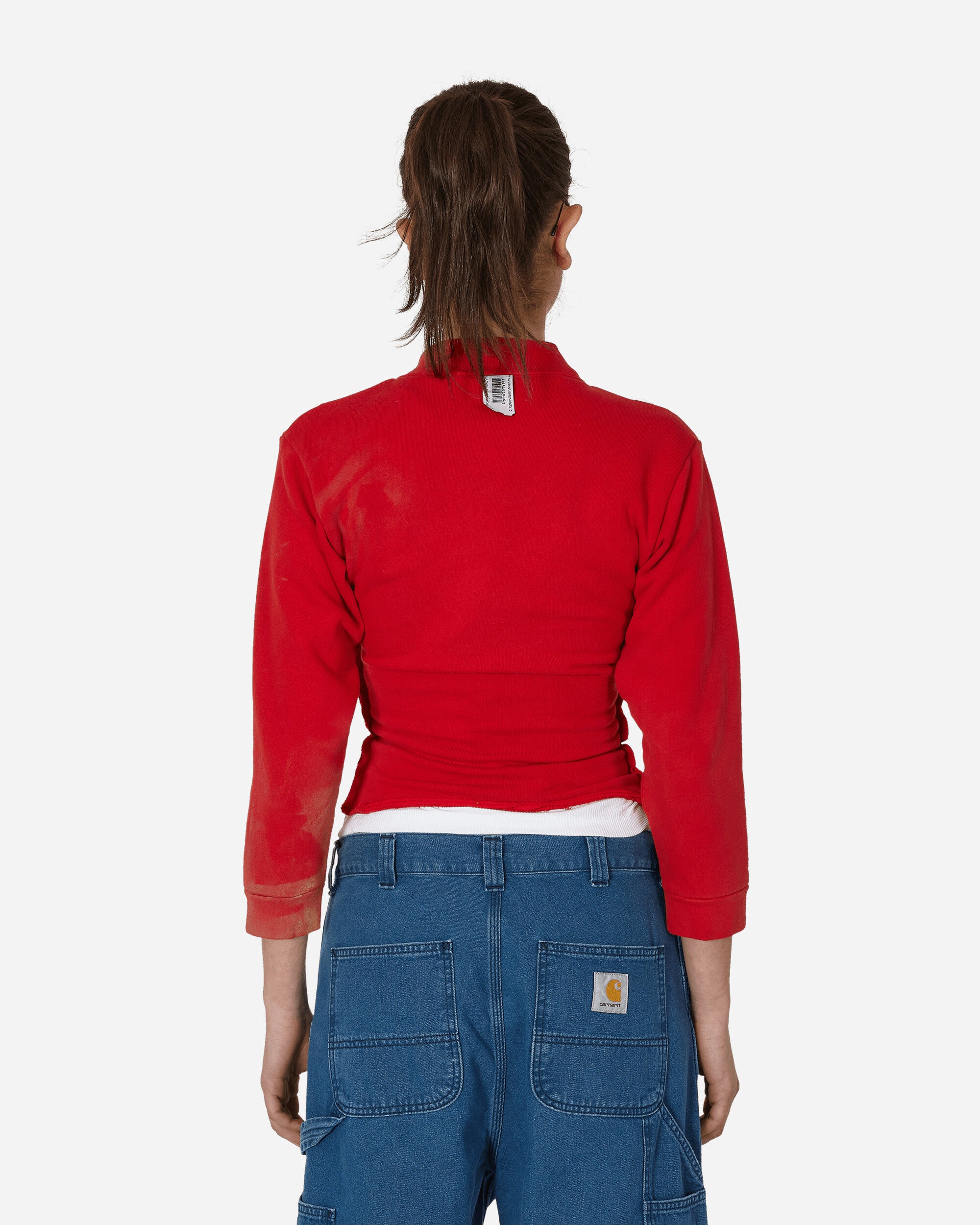 Prototypes Wmns Upside Down Zip Up Red/Print Sweatshirts Track Tops PT05JTO47WWW REDPRINT