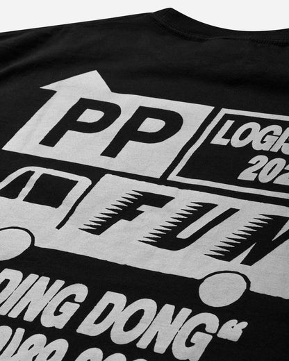 Public Possession P.P. Logistik T-Shirt Anthracite Black T-Shirts Shortsleeve PPMODA24-105  1