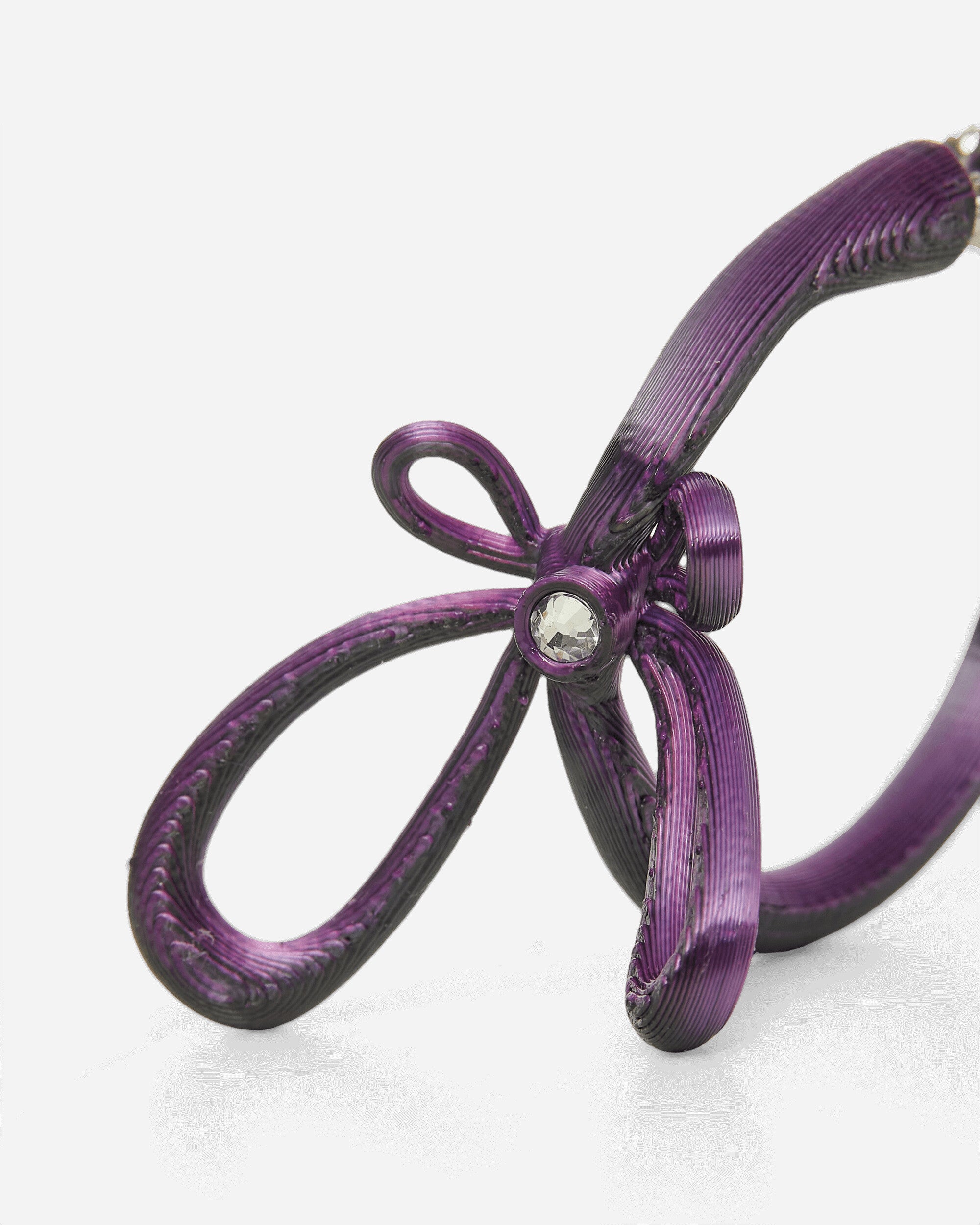 Roussey Wmns Wow Hoops Purple Taffetas Jewellery Earrings S24E09 3