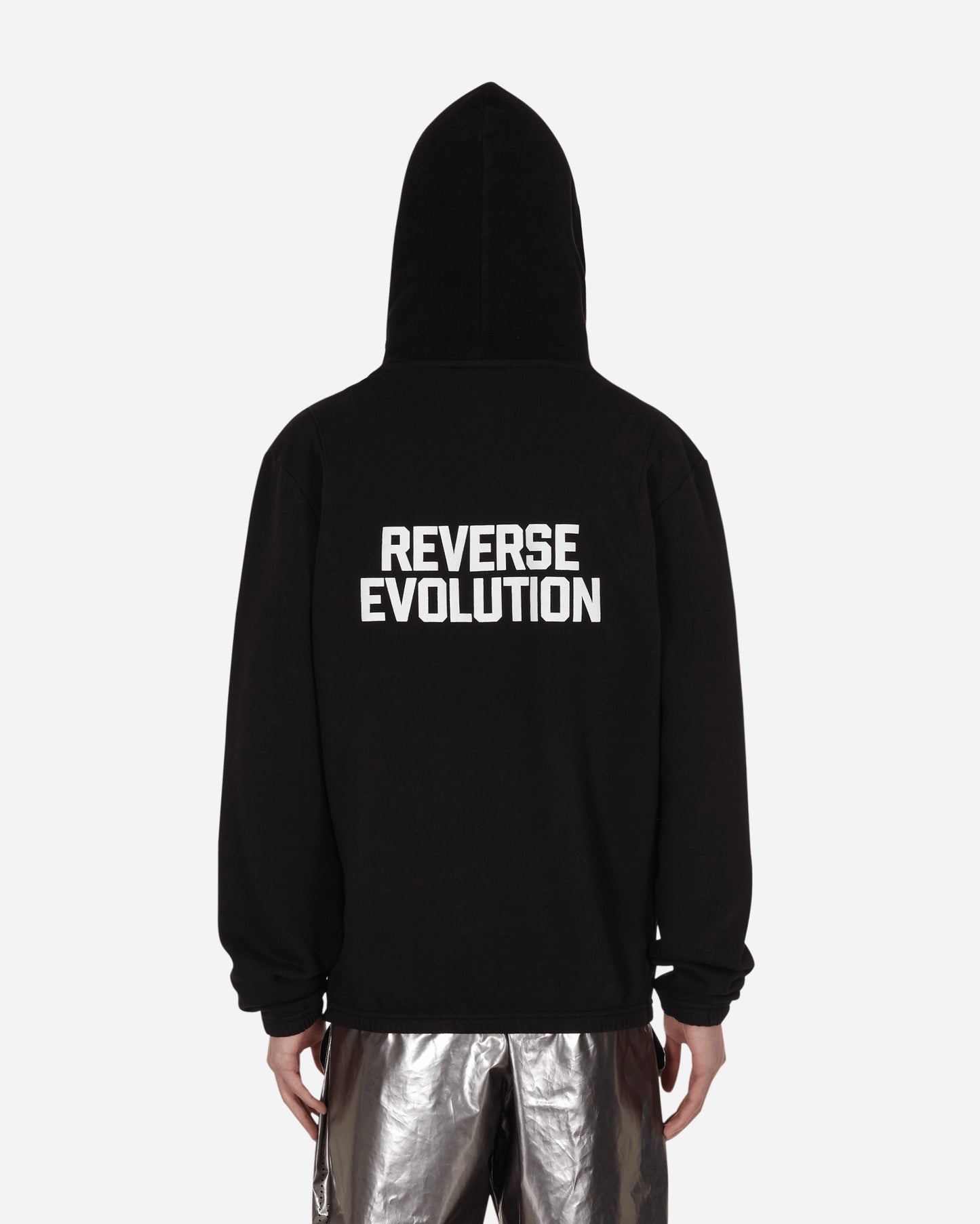 Slam Jam Devo Reverse Evolution Hoodie Black/Silver Sweatshirts Hoodies BBM0010JY03 BLS001