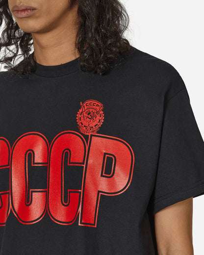 Slam Jam CCCP Fedeli alla Linea Berlin Exclusive T-Shirt Black T-Shirts Shortsleeve BBMW048JY34 BLK0001