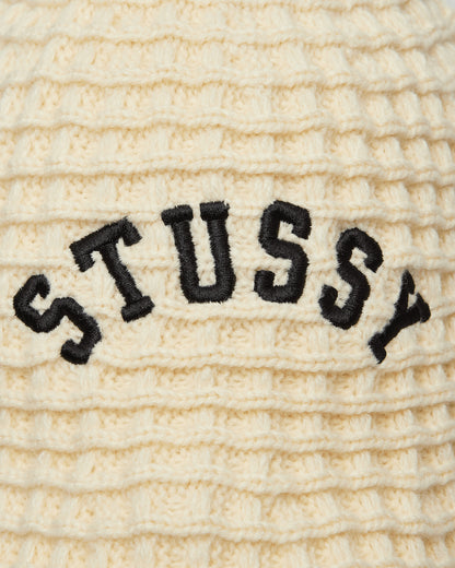 Stüssy Waffle Knit Bucket Hat Bone Hats Bucket 1321201SJ 1207