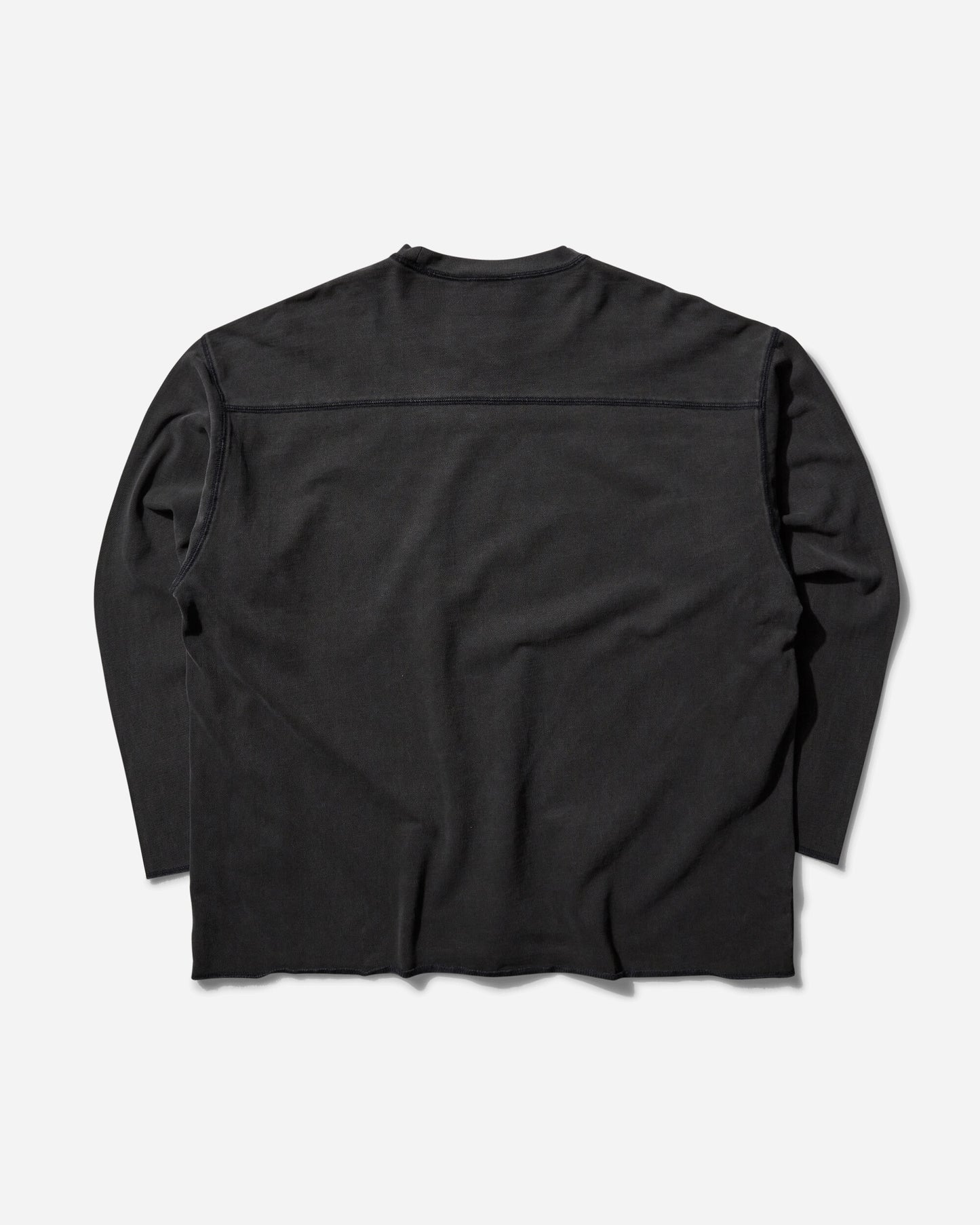 Stüssy Football Crew Pig. Dyed Washed Black Sweatshirts Crewneck 1140352 0034