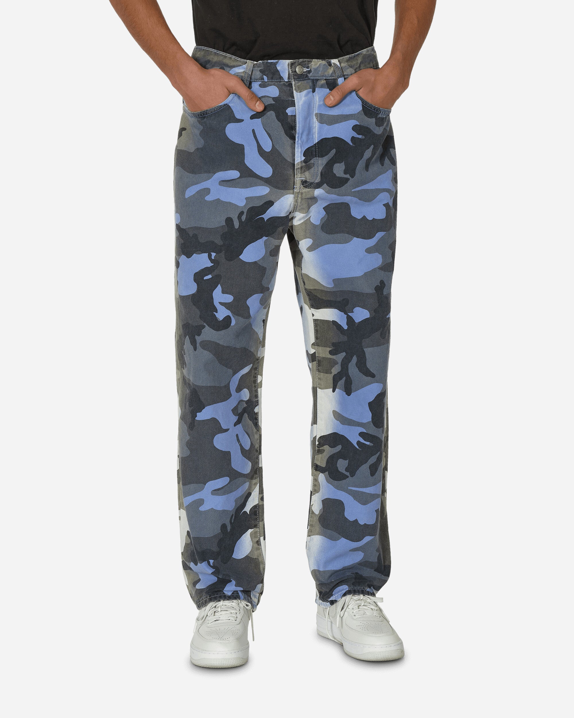 Big OL' Spray Dye Canvas Jeans Blue Camo