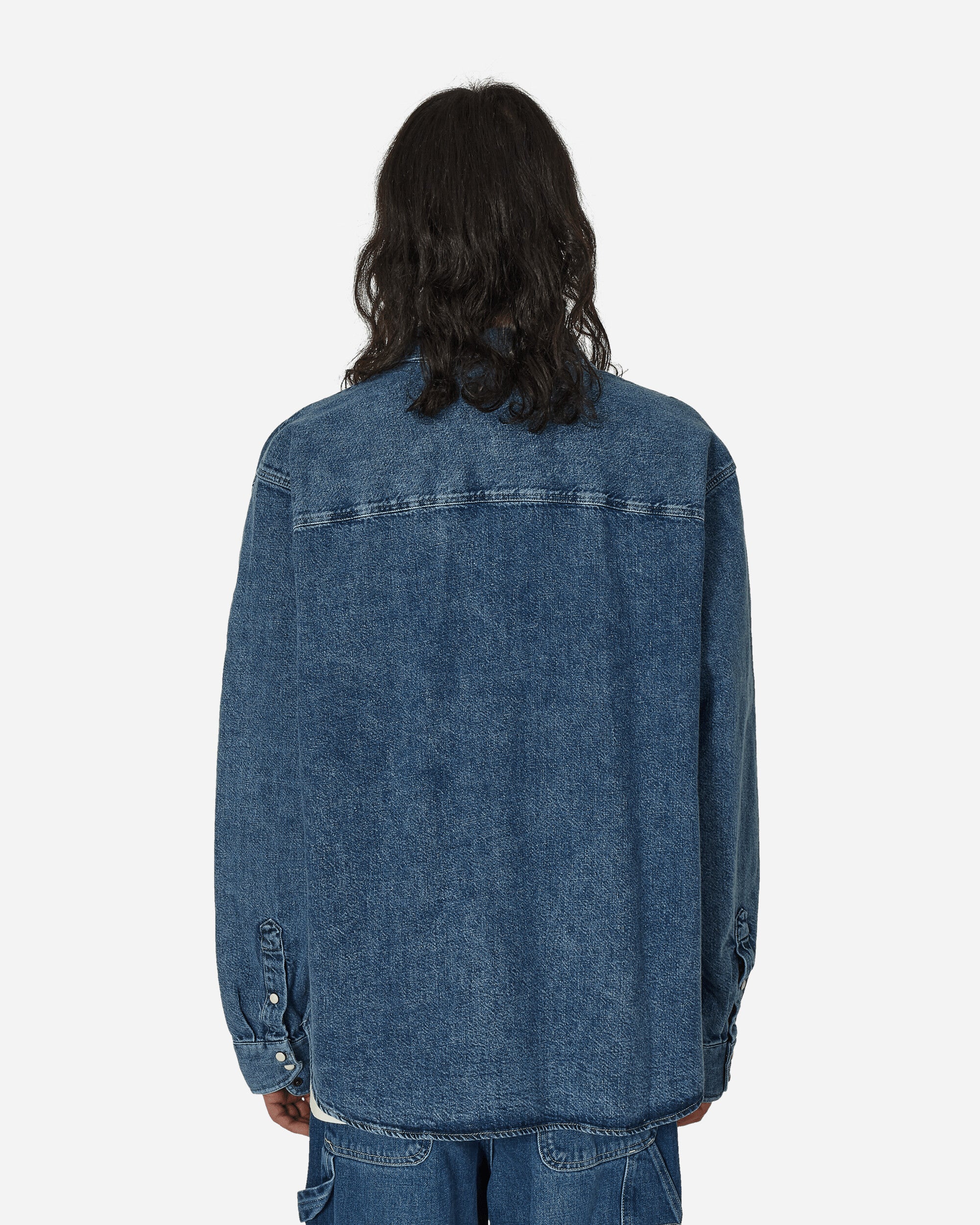 Stüssy Boxy Western Denim Ls Shirt Light Denim Shirts Longsleeve Shirt 1110320 2518