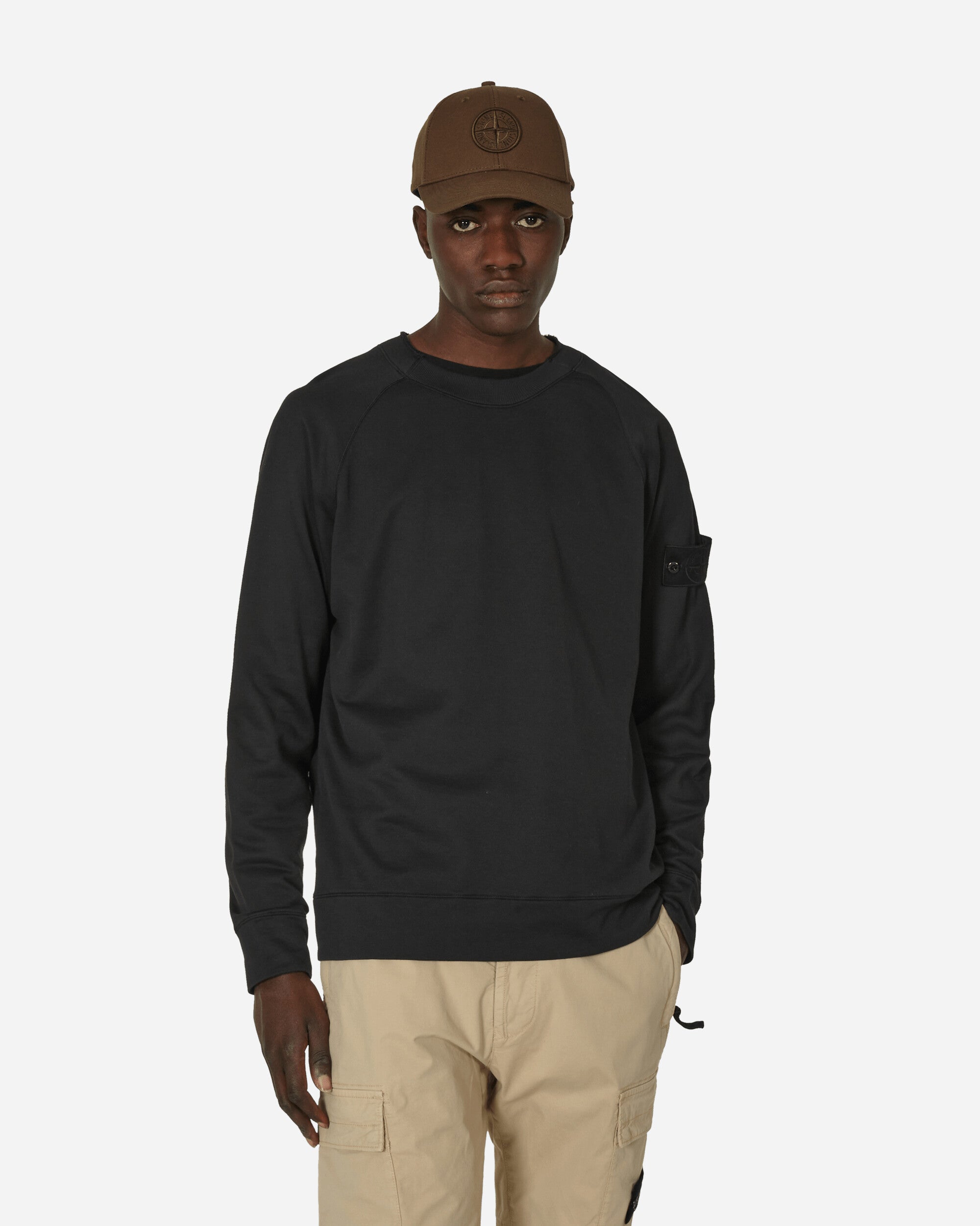 Stone island hotsell crewneck black