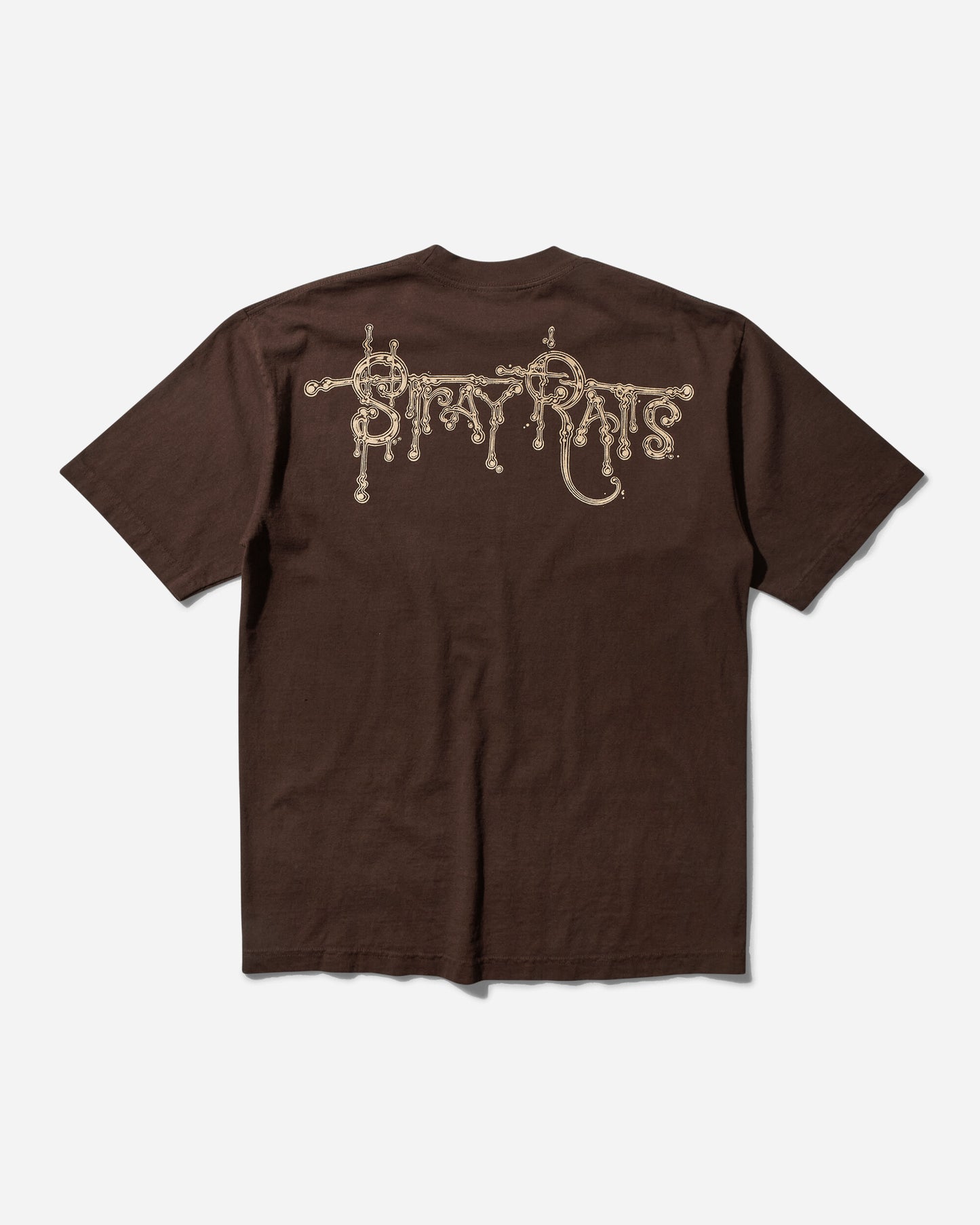 Stray Rats Smoking Rat Tee Brown T-Shirts Shortsleeve SRT1225 BROWN