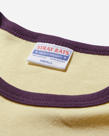 Stray Rats Wmns Stupid Bitch Ribbed Ringer Tee Purple T-Shirts Shortsleeve SRT1237 PURPLE