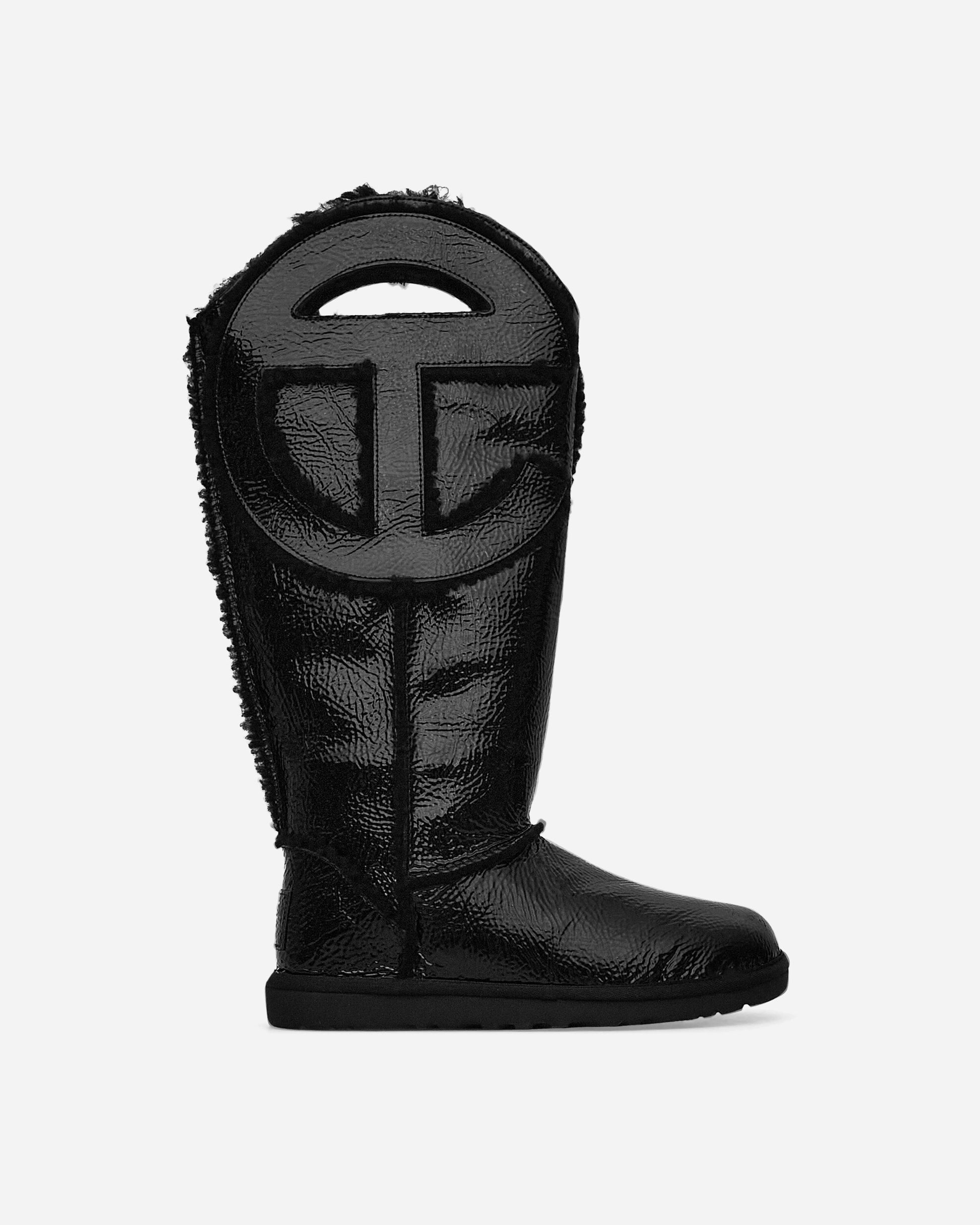 UGG M Ugg X Telfar Logo Tall Crinkle Black Boots Mid Boot 1155871 BLK
