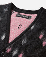 WACKO MARIA Diamond Heavy Mohair Cardigan Black Knitwears Cardigans 24FW-WMK-KN20 BLACK