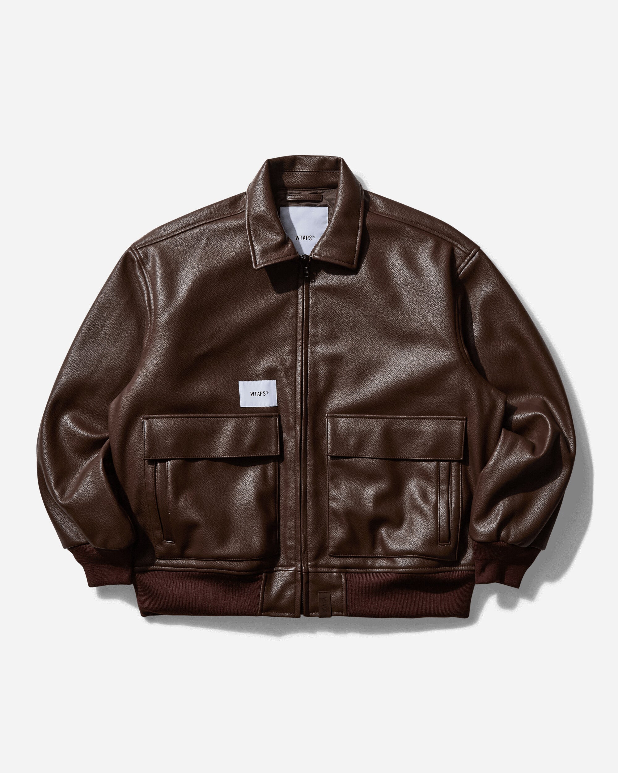 WTAPS Jacket 04 Brown Coats and Jackets Leather Jackets 242CWDT-JKM04 002