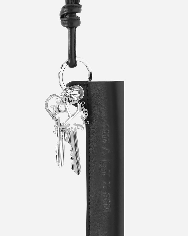 1017 Alyx 9SM Leather Keychain Black Jewellery Necklaces AAUKE0010LE01 BLK0001