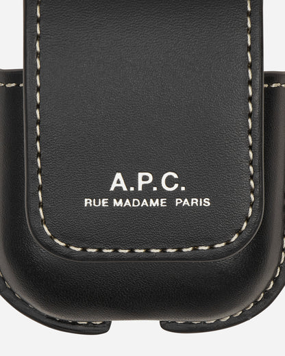 A.P.C. Airpods Case Max Black  Equipment Keychains PXAWV-M63423 LZZ