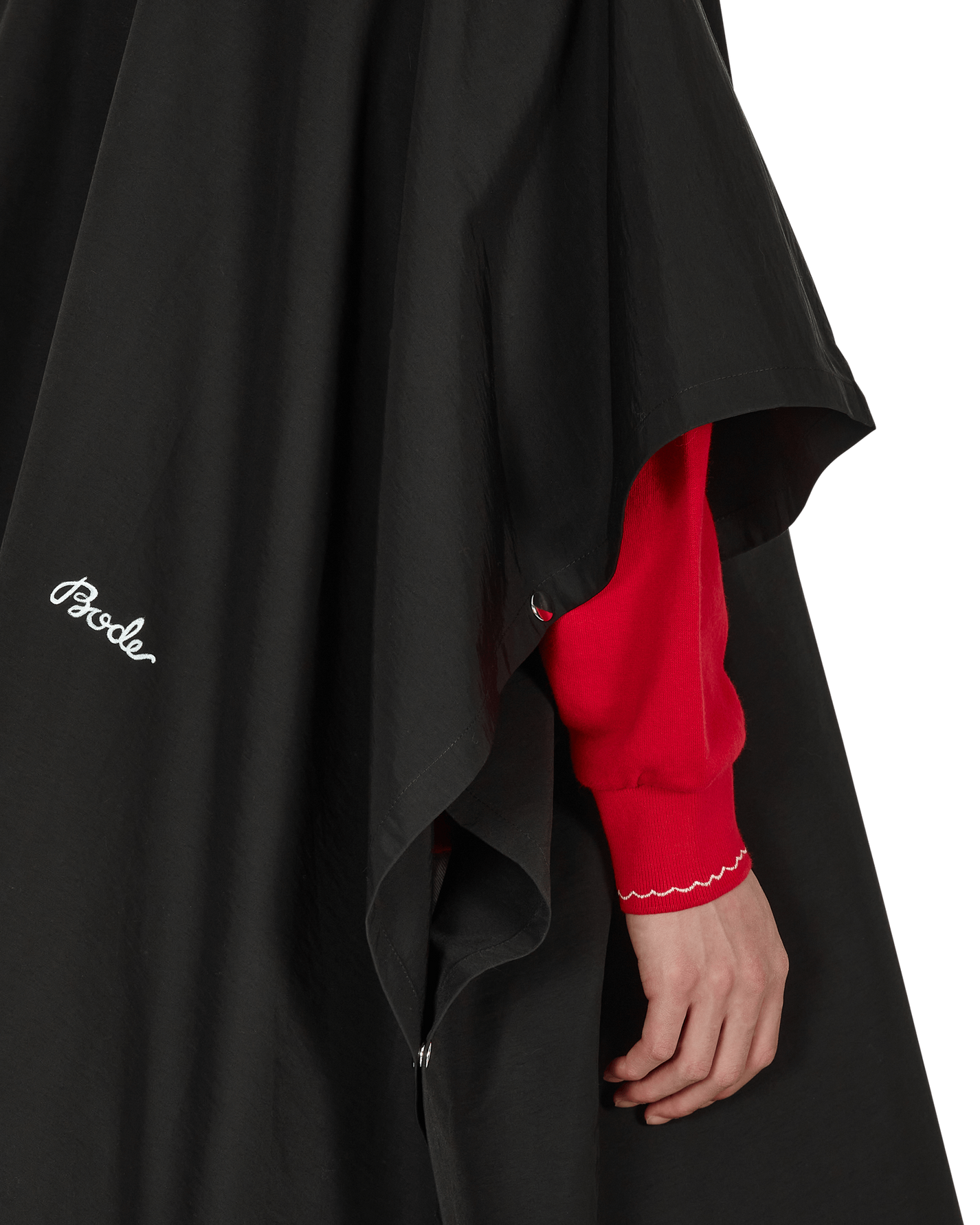 Bode Truro Crest Poncho Black Coats and Jackets Jackets MR23JA22N001 001