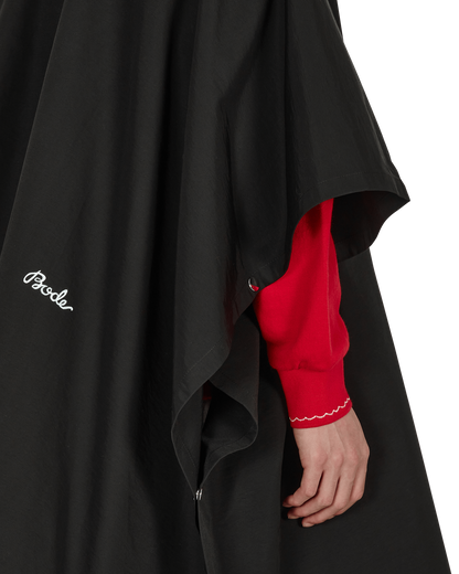 Bode Truro Crest Poncho Black Coats and Jackets Jackets MR23JA22N001 001