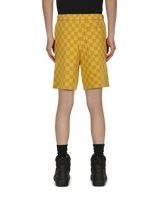 Bode Duotone Checkerboard Yellow Shorts Short MR24KT08MW001 700