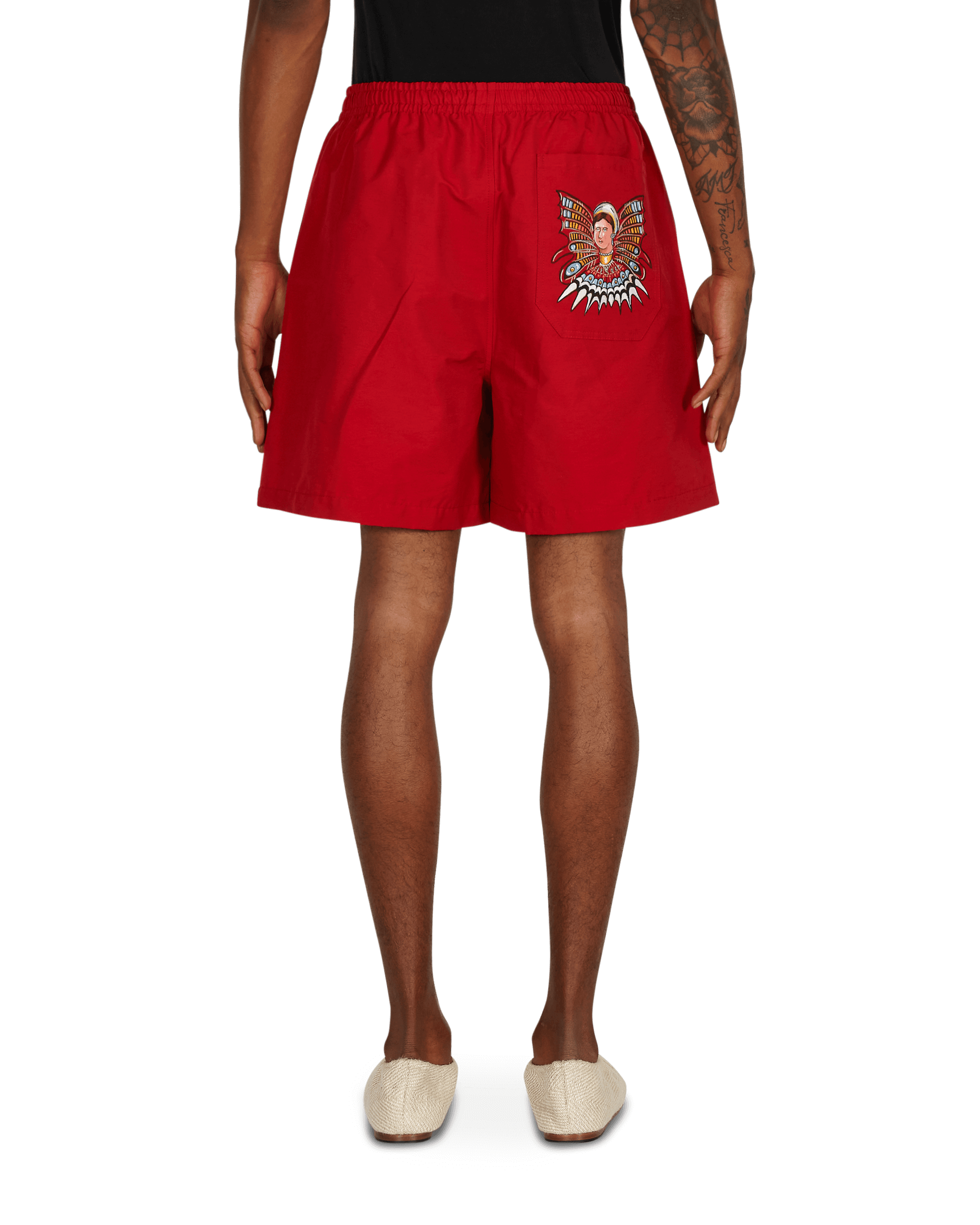 Bode Monarch Rugby Red Shorts Sweatshorts MR23PA08N002 600