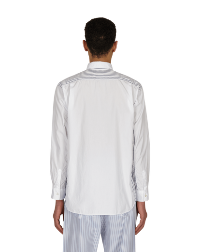 Comme Des Garçons Shirt Woven White/Stblue Shirts Longsleeve FG-B057-SS21 1