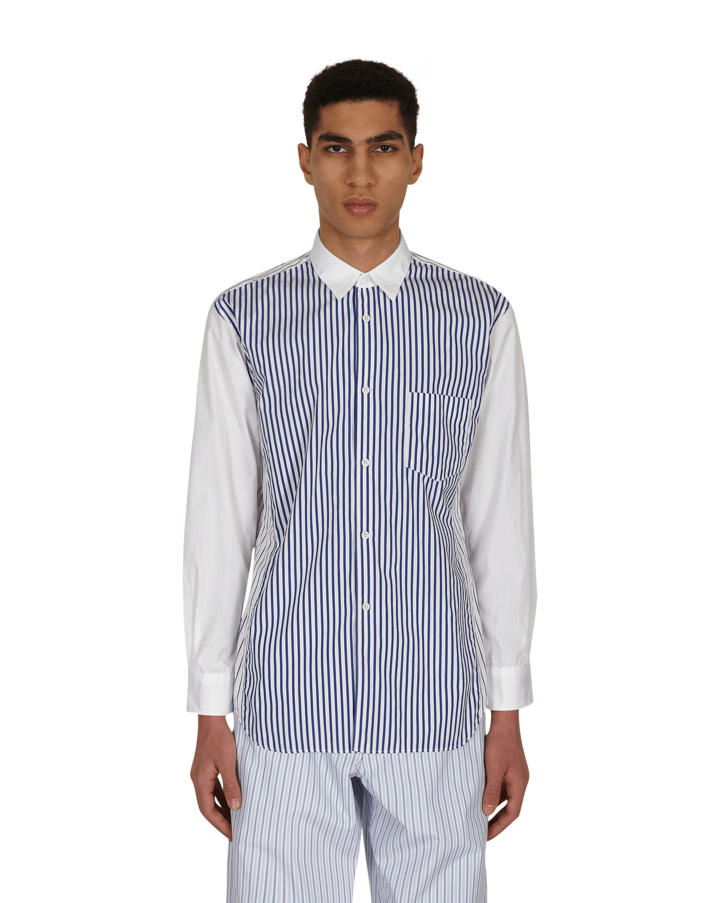 Comme Des Garçons Shirt Woven White/Stblue Shirts Longsleeve FG-B057-SS21 1