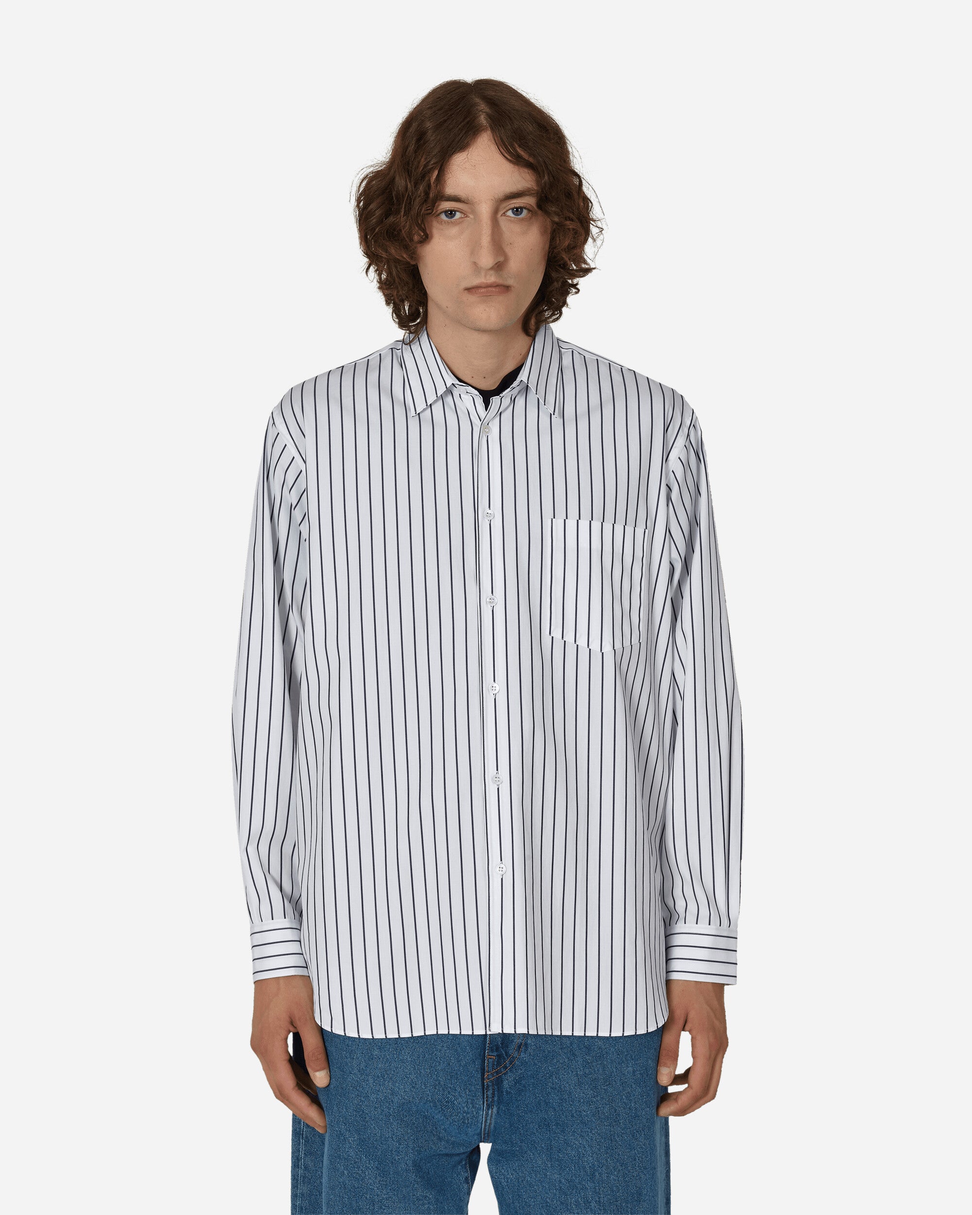 Striped Longsleeve Shirt White