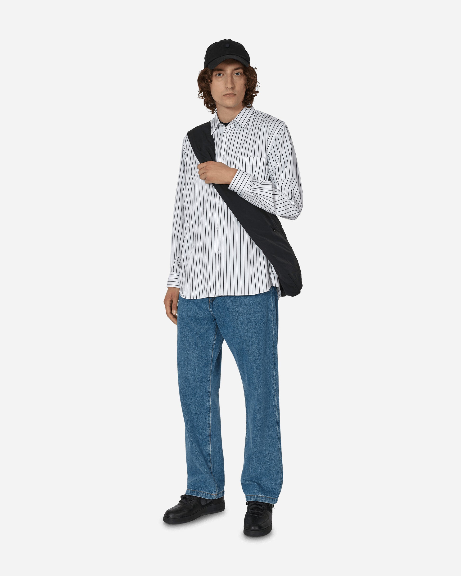 Comme Des Garçons Shirt Mens Shirt Woven Stripe Shirts Longsleeve Shirt FZ-B115-PER  119