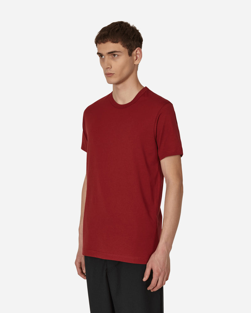 Comme Des Garçons Shirt Mens T-Shirt Knit Burgundy T-Shirts Shortsleeve FJ-T016-W22 4